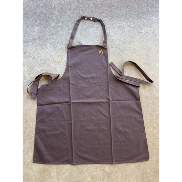 Vintage McDonalds Brown Apron With Yellow "M" Logo 1983 D4 - Picture 1 of 3